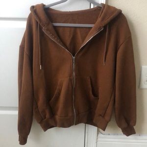 SHEIN Solid Drawstring Drop Shoulder Hoodie